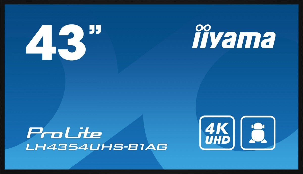 iiyama Monitor 43 cale LH4354UHS-B1AG 24/7, IPS, ANDROID.11, 4K, SDM, 2x10W