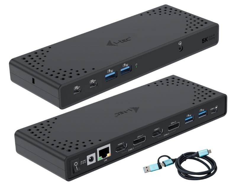 iTec Stacja dokująca USB 3.0 / USB-C / Thunderbolt 3 Dual Display Gen2 + Power Delivery 100W