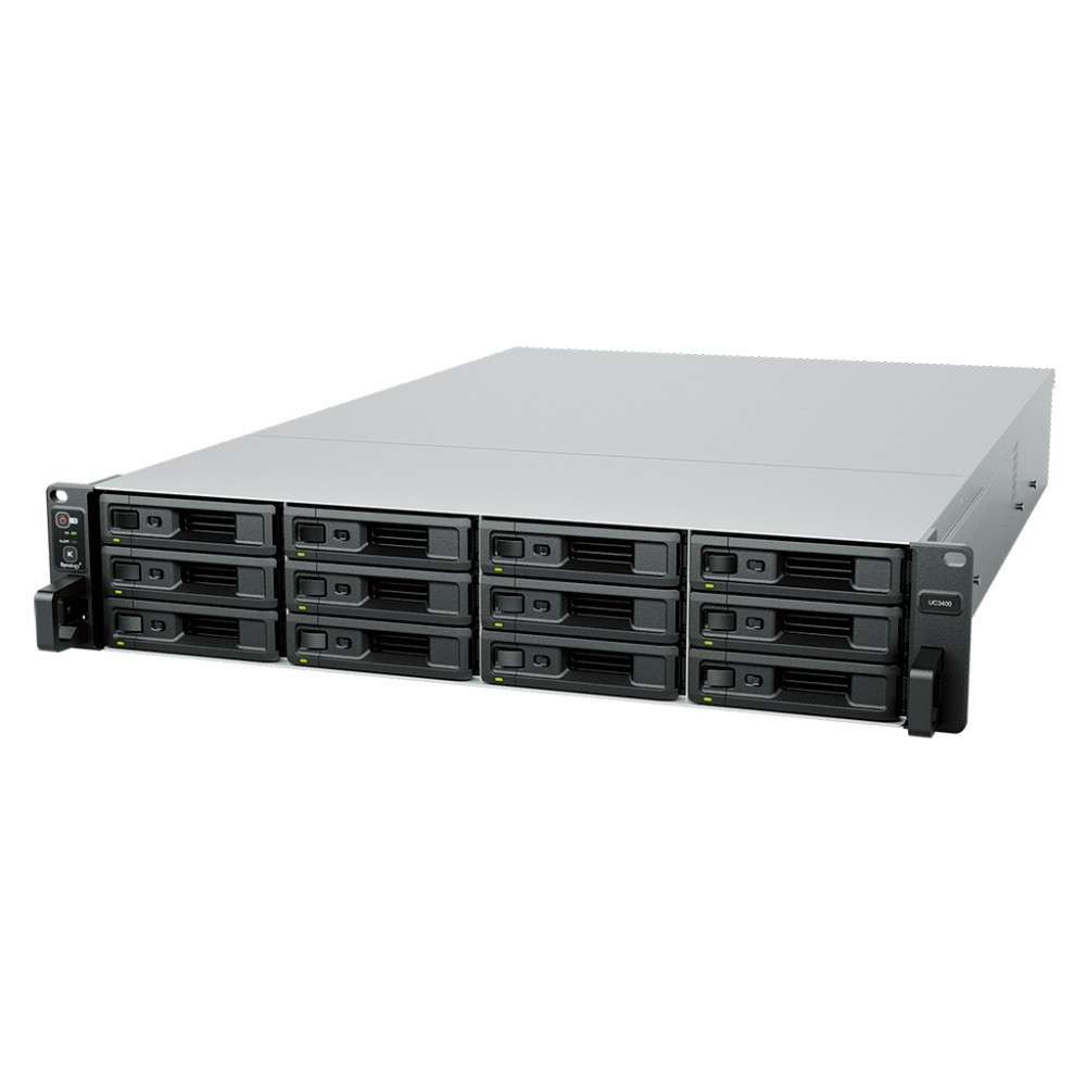 Synology Pamięć NAS UC3400 12x0HDD Intel Xeon D-1541 2x8GB DDR4 ECC DIMM 4x1GbE 2x10GbE 5Y