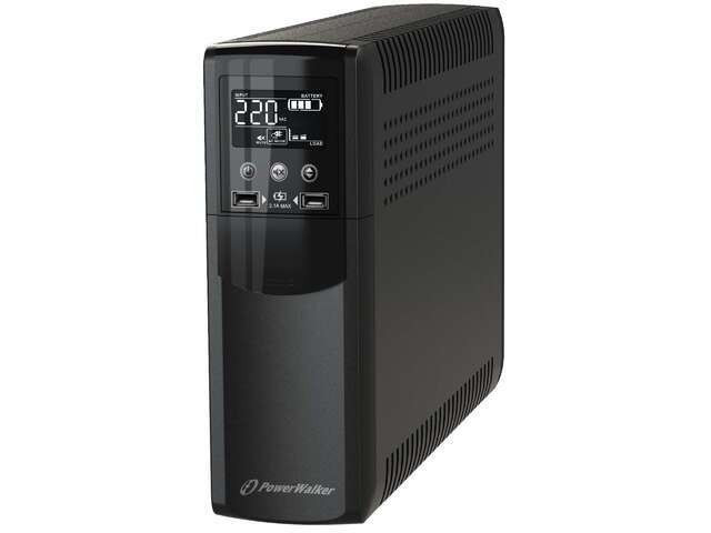 PowerWalker Zasilacz awaryjny VI 1500 CSW line-interactive 1200VA 4x230V schuko USB-B 2xUSB ładowarka