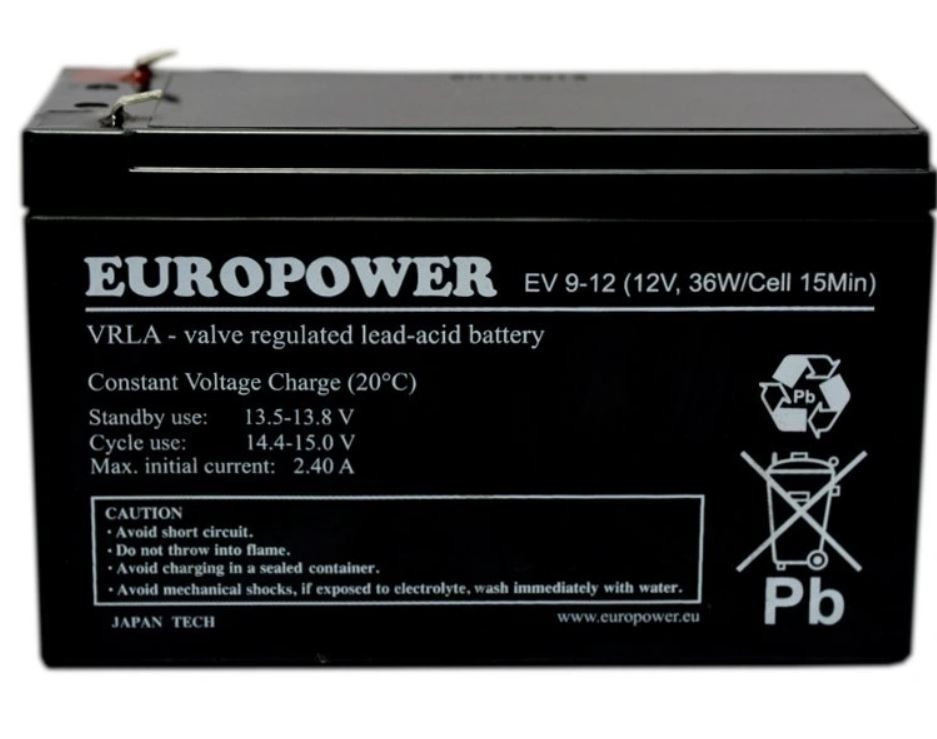 Europower Akumulator EV 12V 9Ah
