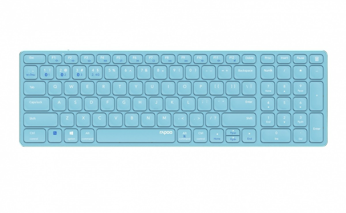 Rapoo Klawiatura bezprzewodowa E9700M Multimode niebieska