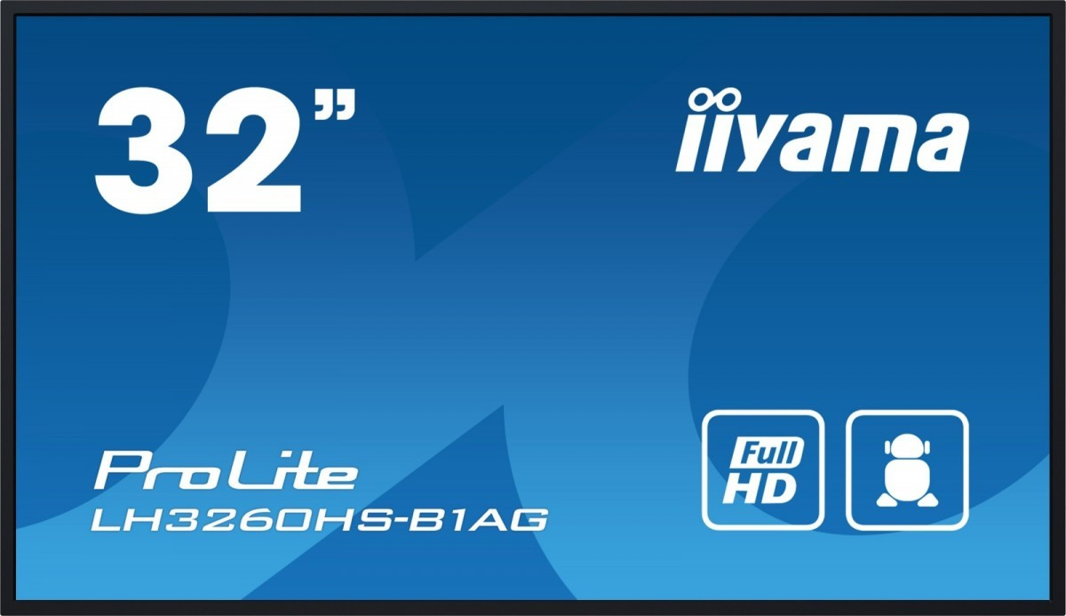 iiyama Monitor wielkoformatowy 31.5 cala LH3260HS-B1AG matowy 24h/7 500(cd/m2) VA 1920 x 1080 FHD Android.11 Wifi CMS(iiSignage2)