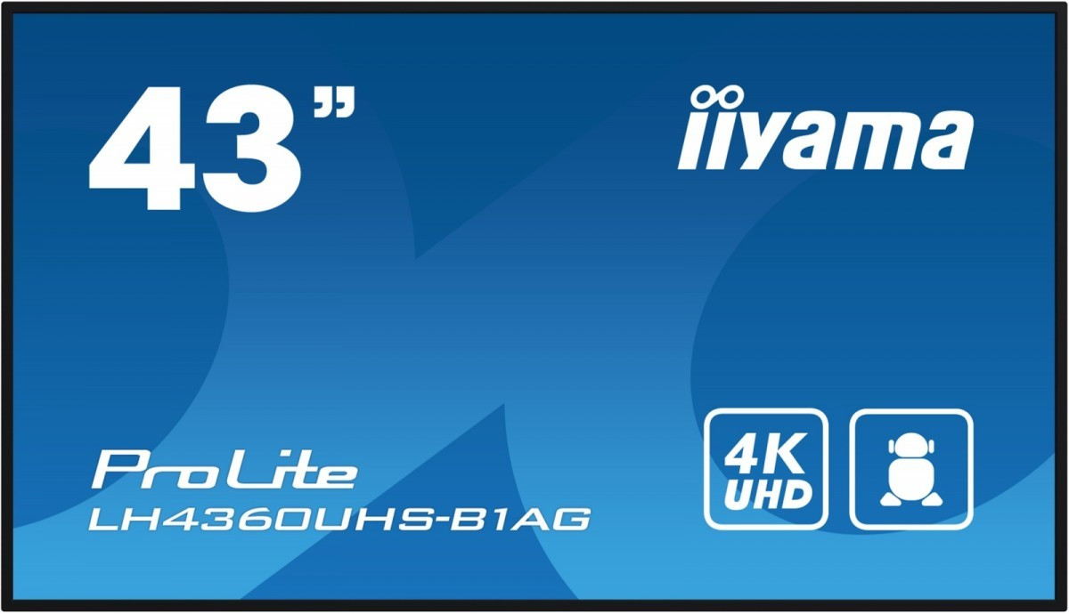iiyama Monitor wielkoformatowy 43 cale LH4360UHS-B1AG matowy 24h/7 500(cd/m2) VA 3840 x 2160 UHD(4K) Android.11 Wifi CMS(iiSignage2)