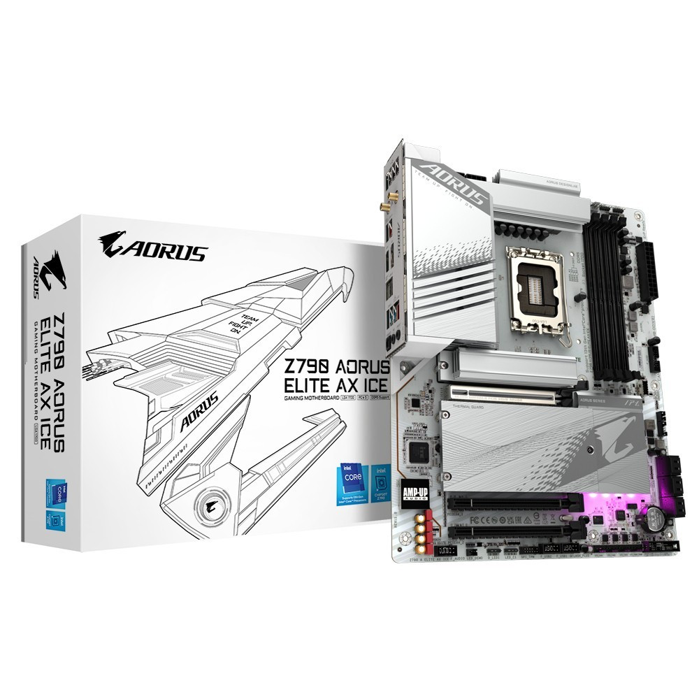 Gigabyte Z790 A ELITE AX ICE LGA1700 4xDDR5 ATX MB 4xSATA 4xM.2