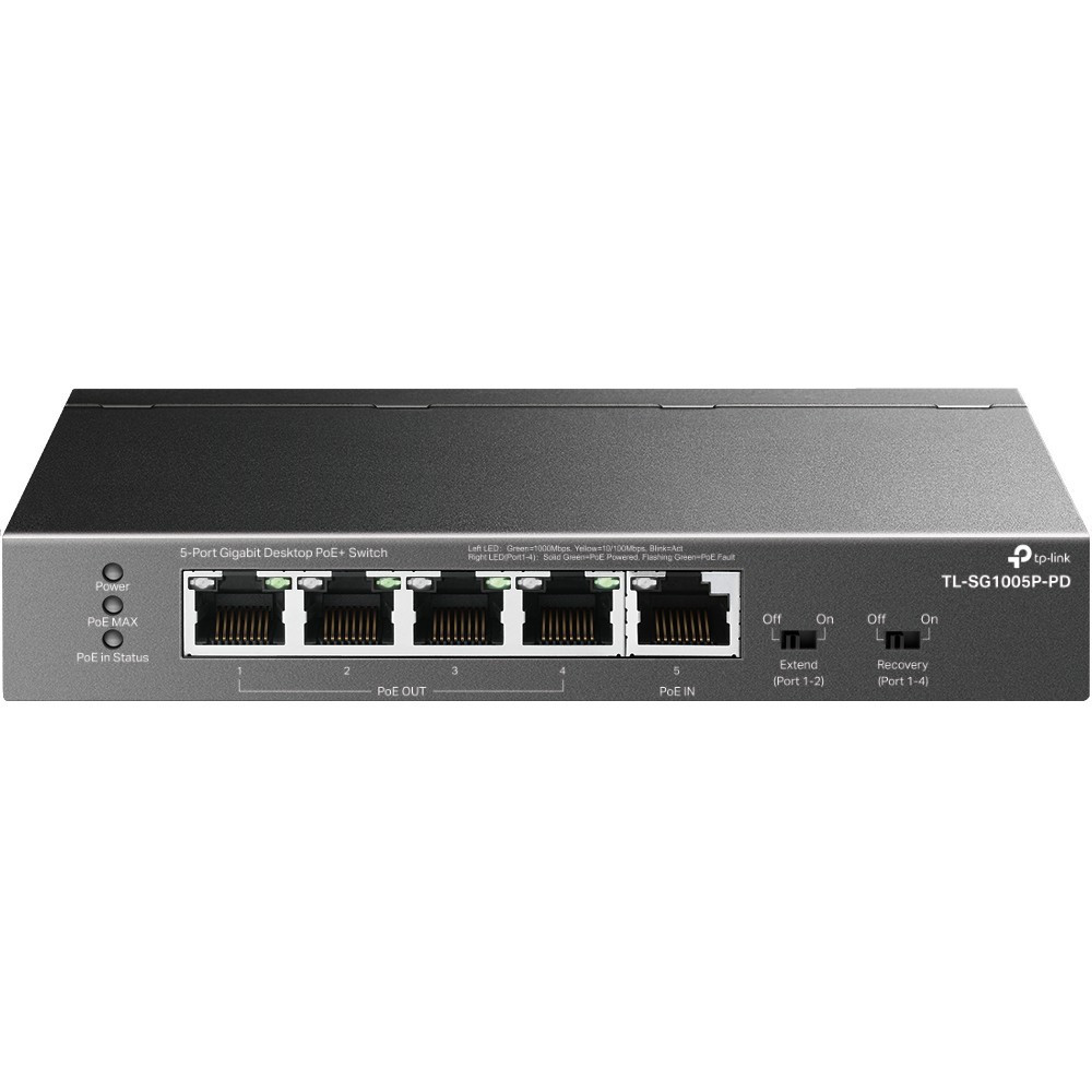 TP-Link Przełącznik SG1005P-PD 5xGE (1xPoE++ 4xPoE+)