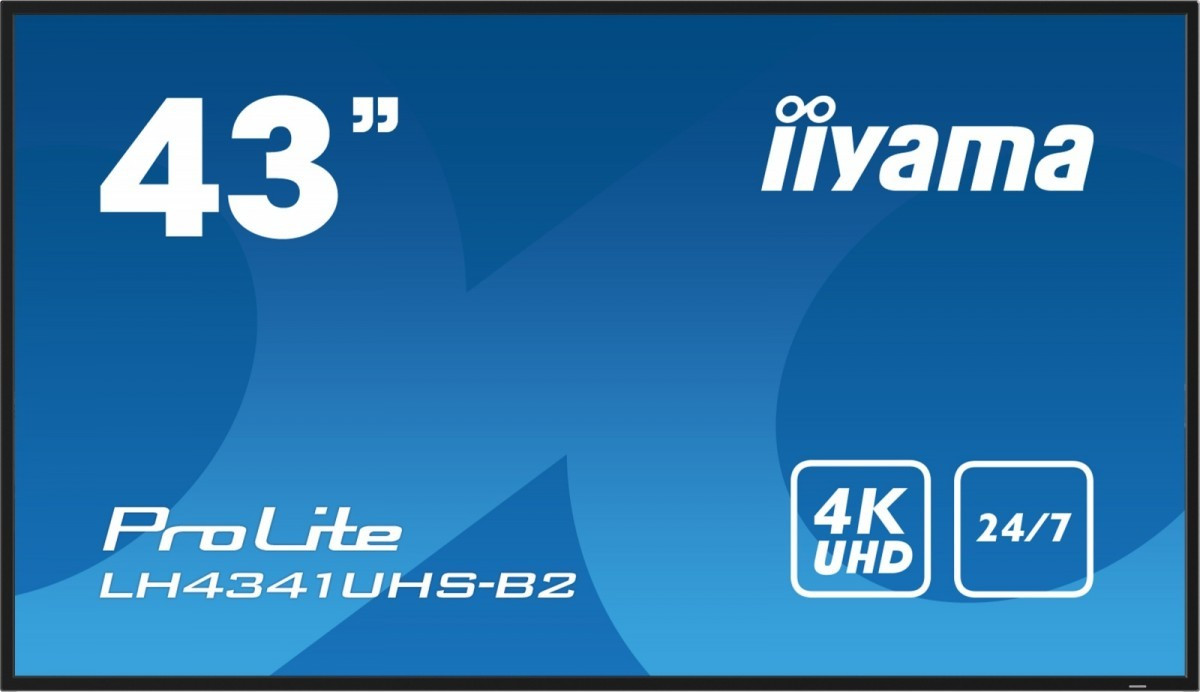 iiyama Monitor ProLite LH4341UHS-B2 42.5 cala 24/7,500cd,4K,IPS,3xHDMI