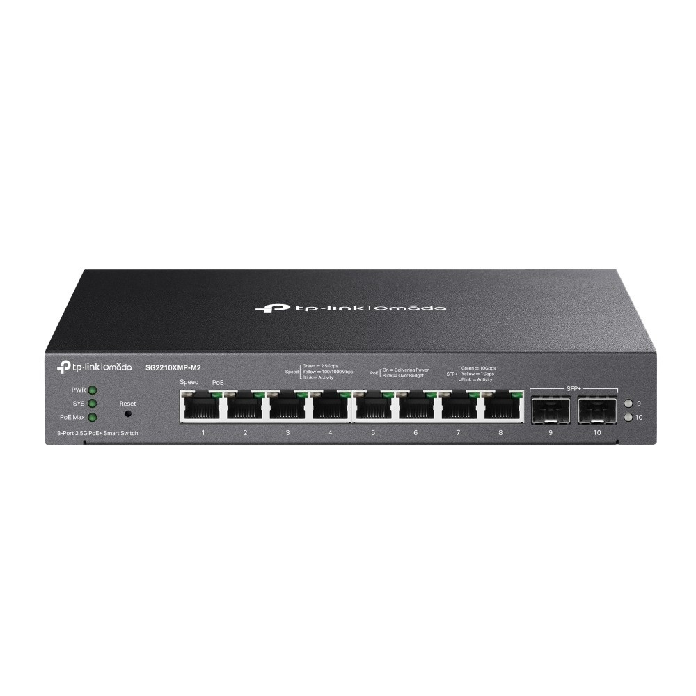 TP-Link Przełącznik SG2210XMP-M2 switch 8x2.5GE PoE+ 2SFP+