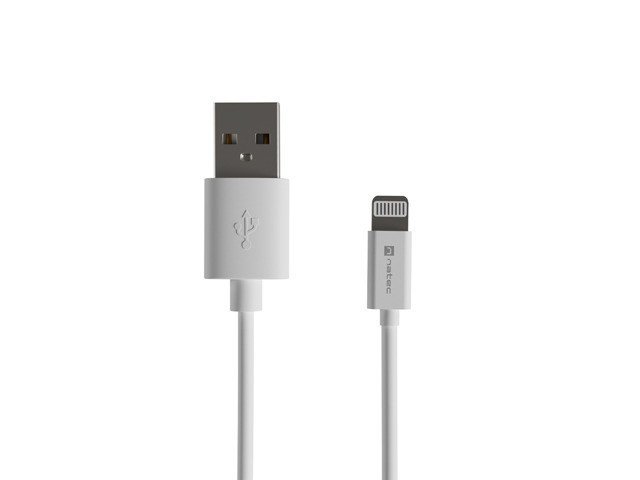 NATEC Kabel Lightning (M)->USB-A(M) 2m MFI Prati Biały