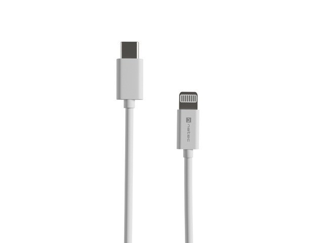 NATEC Kabel Lightning (M)->USB-C(M) 1m MFI Prati Biały