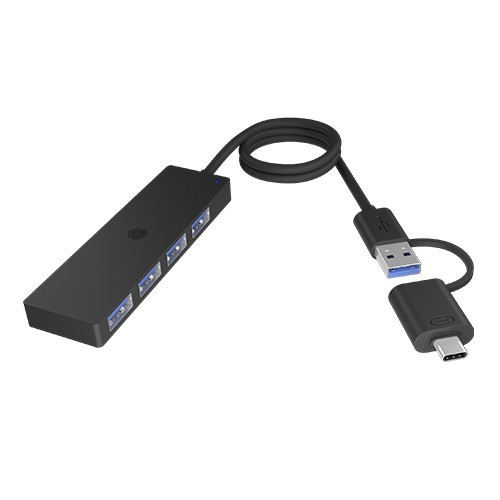 RaidSonic Technology Hub IB-HUB1424-C3 4-Port USB Typ-A, złącze Typ-C/A