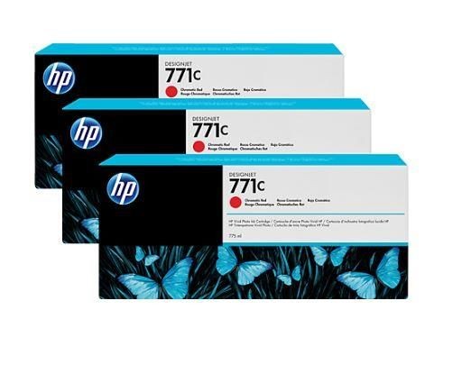 HP Ink Chromatic red, 17ml | No. 771C, 3-pack Standard | capacity
