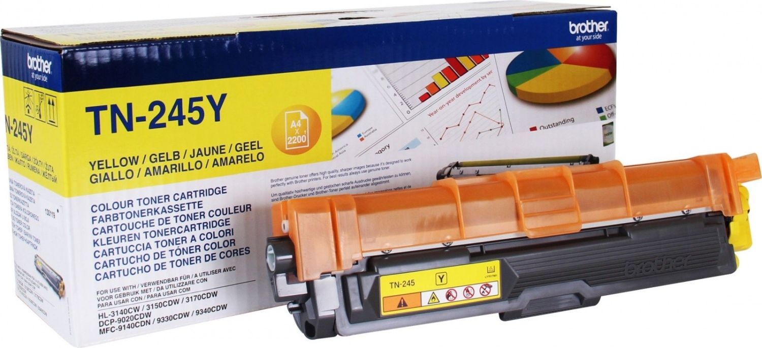 Brother TN245Y Toner TN245 yellow 2 200str HL-3140CW / 3150 / 3170 / DCP-9020