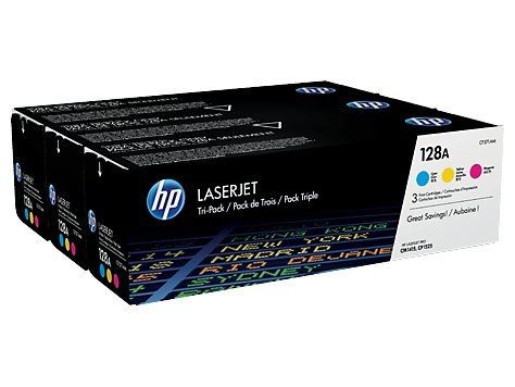 HP Toner 128A CP1525/CM1415 CMY 3-Pack CF371AM