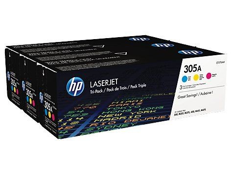 HP Toner 305A 3-Pack CMY CF370AM