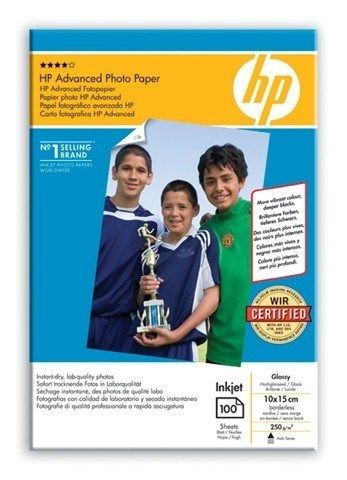 HP Papier Advanced foto Błyszczący bez marginesów 250g A6 100arkuszy Q8692A
