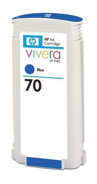 HP 70 original ink cartridge blue standard capacity 130ml 1-pack with Vivera ink