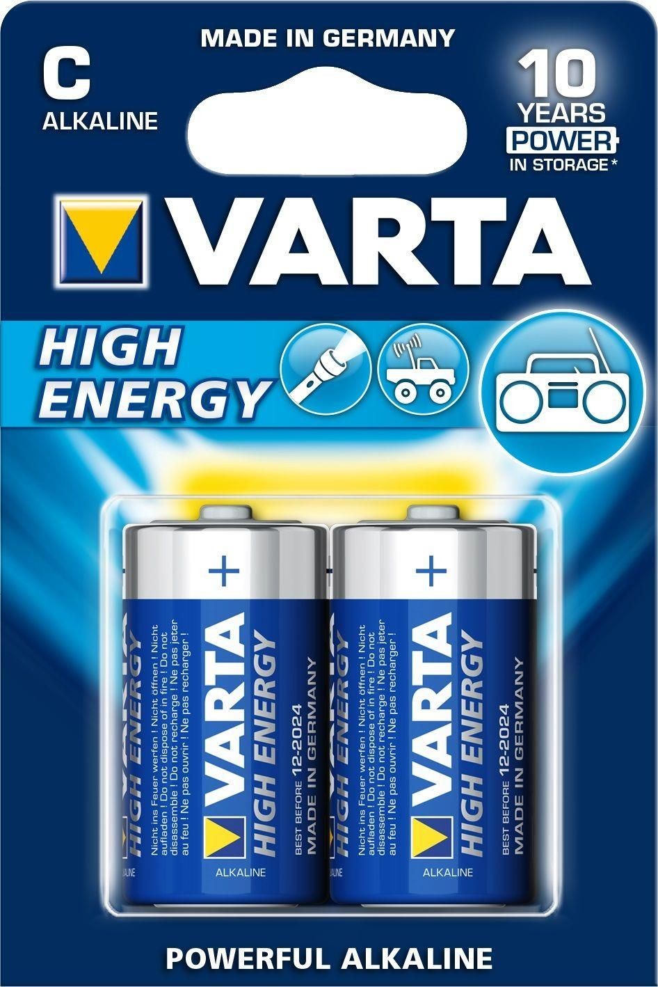 VARTA Baterie High Energy, Baby LR14/C - 2 szt