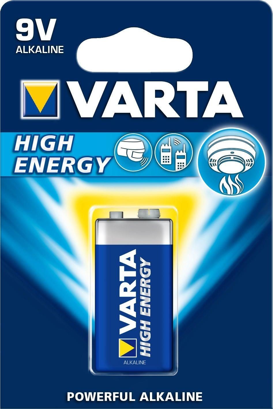 VARTA Baterie High Energy, E-Block, 9V 6LR61/PP3 - 1 szt