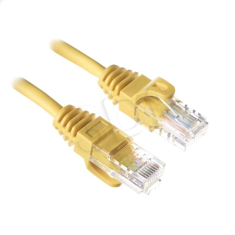 A-LAN Okablowanie strukturalne Patch-cord UTP kat.5e, 1.0m, żółty