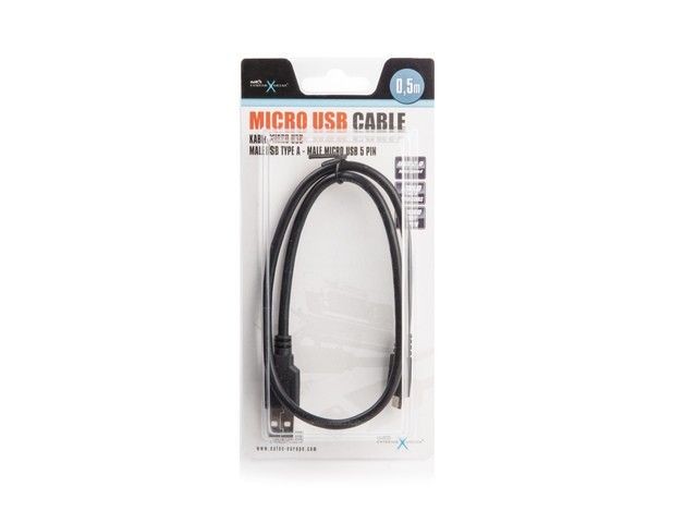 NATEC Kabel USB micro AM-MBM5P 2.0 0,5m Extreme Media (blister)