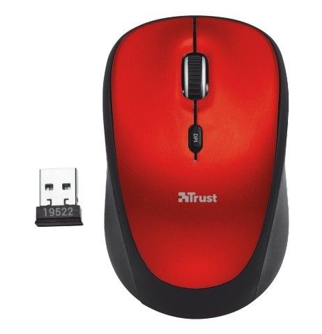 Trust 19522 Yvi Wireless Mouse - red