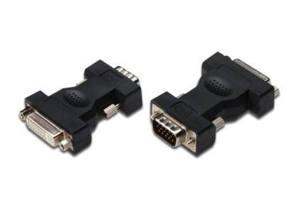 Assmann Adapter DVI-I DualLink 1080p 60Hz FHD Typ DVI-I (24+5)/DSUB15 (VGA) Ż/M Czarny
