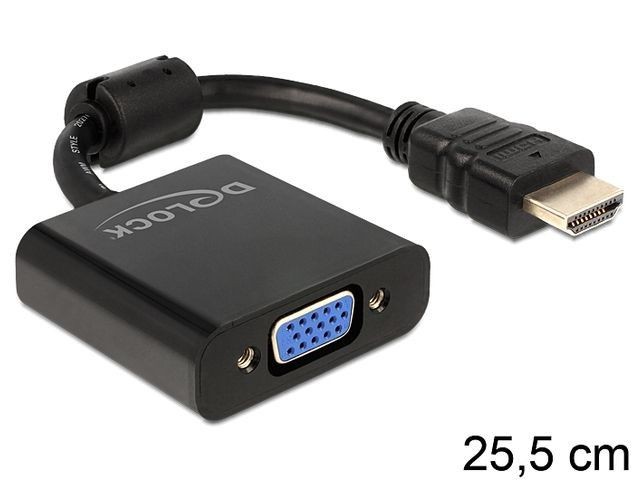 DeLOCK Adapter HDMI-A(M)->VGA(F) 25cm