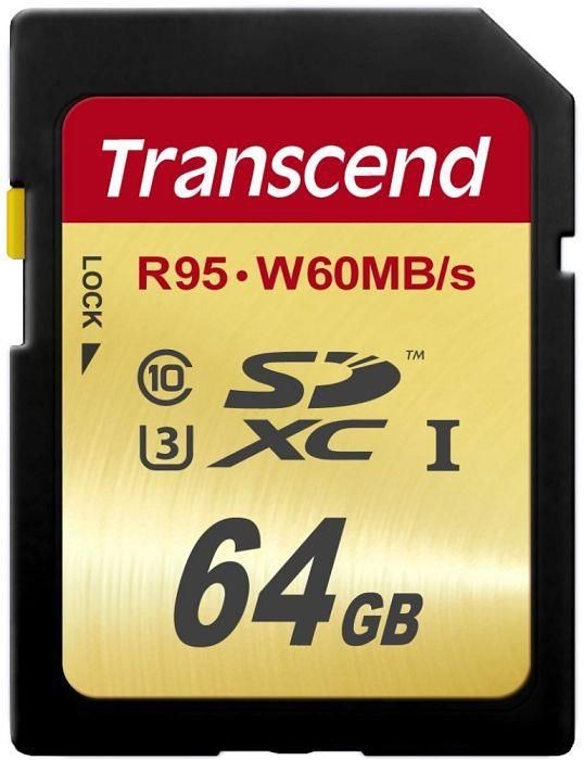 Transcend TS64GSDU3 karta pamięci SDXC 64GB Class10 UHS-I U3 read/write: 95/60MB/s