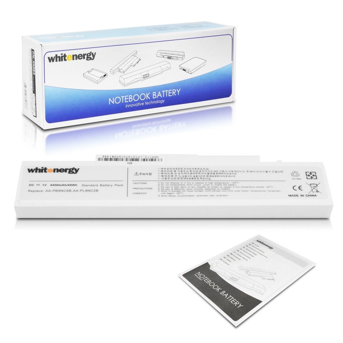 Whitenergy Bateria do laptopa Samsung R580 10.8-11.1V 4400mAh biała