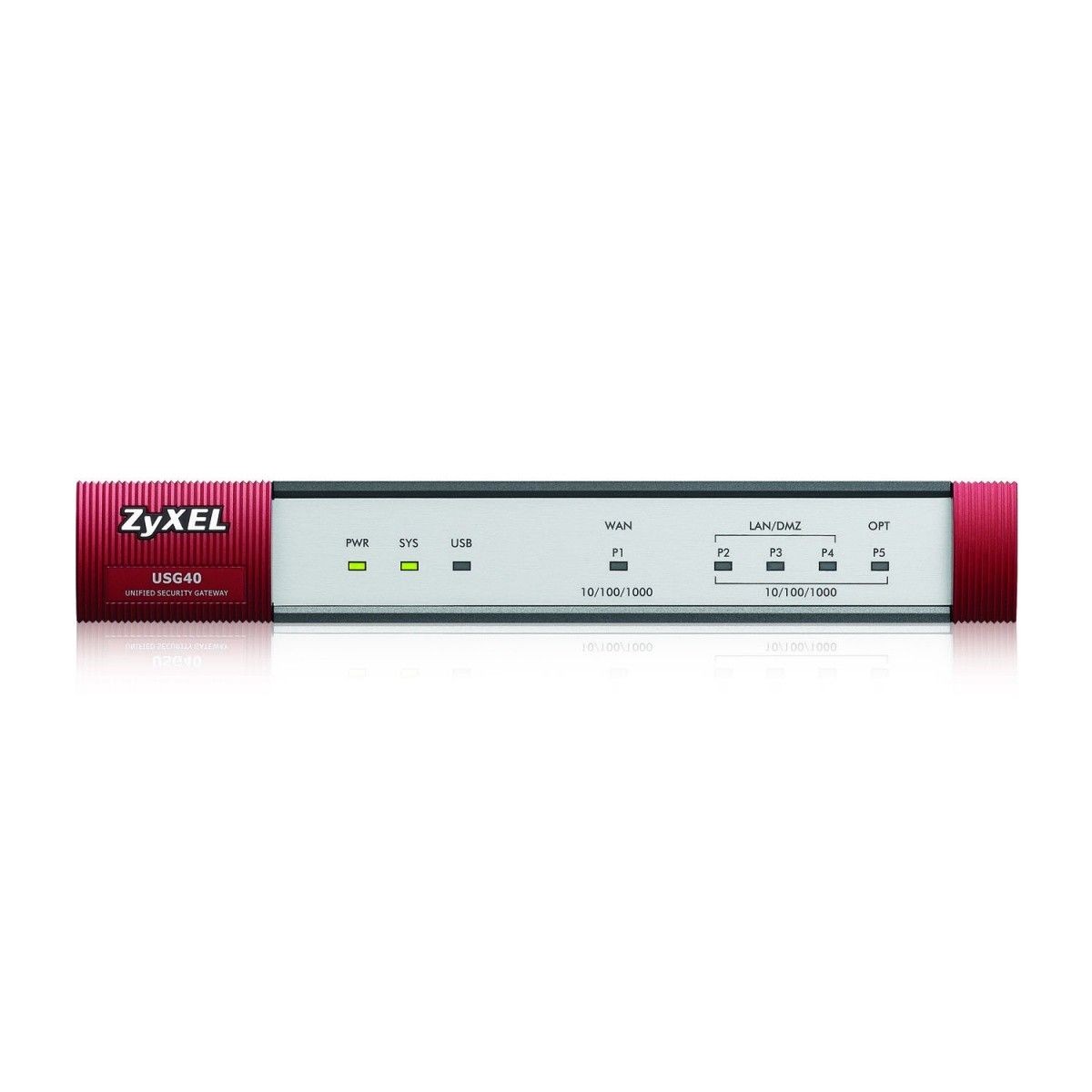 ZyXEL USG40-EU0101F Zyxel ZyWALL USG 40 Next-Gen Unified Security Gateway, 5 x GbE RJ-45, 1 x USB