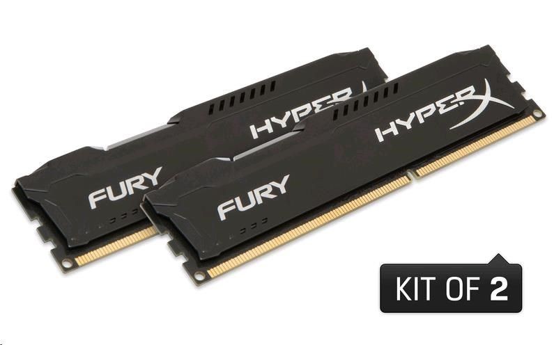Kingston Zestaw pamięci HyperX FURY HX313C9FBK2/16 (DDR3 DIMM; 2 x 8 GB; 1333 MHz; CL9)