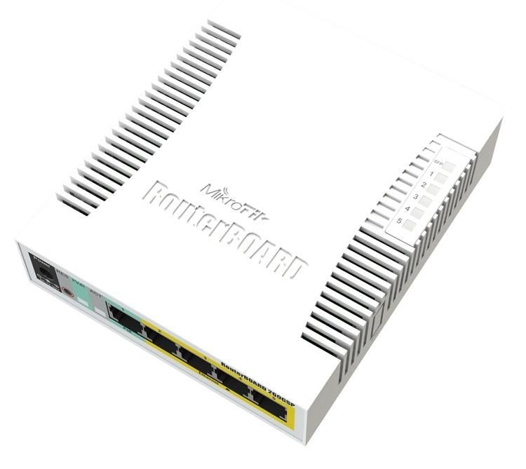 MikroTik RB260GSP Switch CSS106-1G-4P-1S 5x RJ45 1000Mb/s 1x SFP 4x Passive PoE