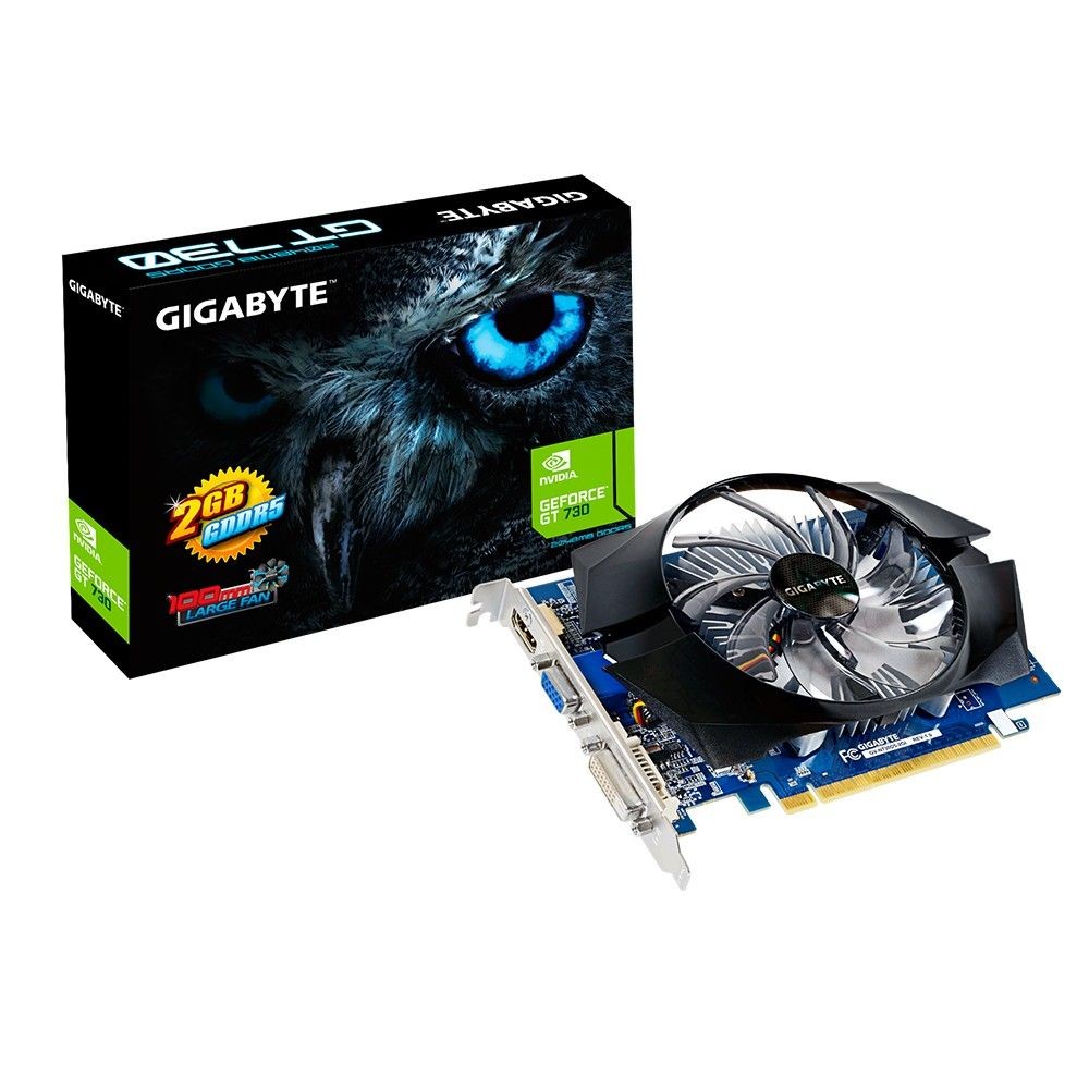 Gigabyte GIG GV-N730D5-2GI GeForce GT 730, 2GB GDDR5 (64 Bit), HDMI, DVI, D-Sub