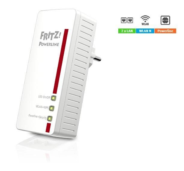 FRITZ Adapter! Powerline 540E WiFi N300 2xRJ45