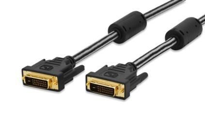 ednet Kabel połączeniowy DVI-D DualLink WQXGA 30Hz Typ DVI-D (24+1)/DVI-D (24+1) M/M 2m Czarny