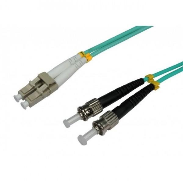 Intellinet Network Solutions Patchcord światłowodowy OM3 50/125 MM ST-LC Duplex 3m