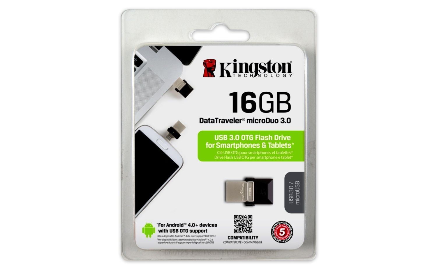 Kingston Pamięć USB 3.0 DataTraveler microDUO 16GB