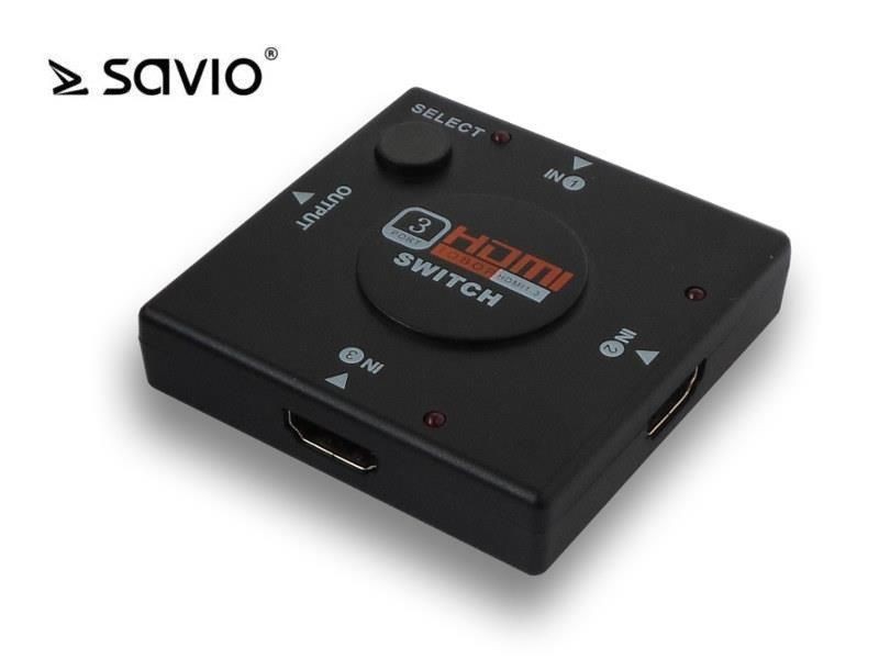 Savio Switch HDMI 3 porty