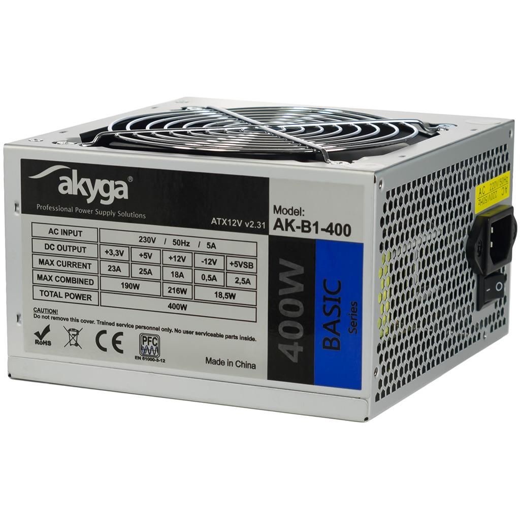 Akyga Zasilacz ATX 400W AK-B1-400 P4 3x SATA 2x Molex PPFC FAN 12cm