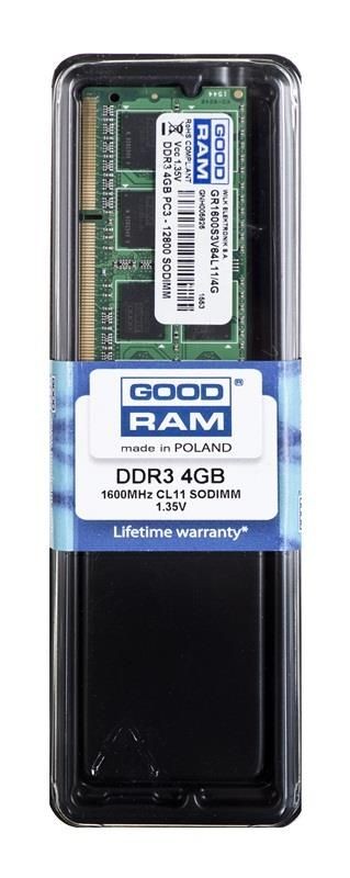 GoodRam SODIMM DDR3 4GB/1600 CL11 1,35V LV 256*8