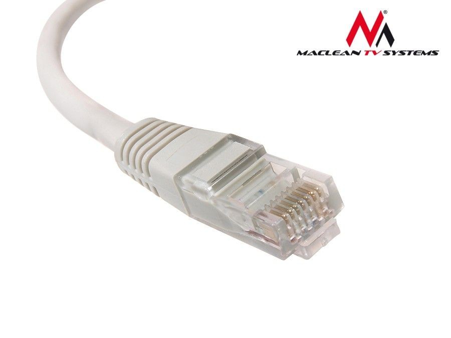 Maclean Patchcord MCTV-658 UTP cat6 wtyk-wtyk 20m szary