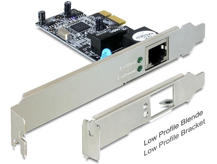 DeLOCK Karta PCI express LAN 1GB + LOW PRO