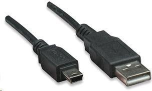 Manhattan Kabel USB 2.0 A-mini B propojovací 1,8m