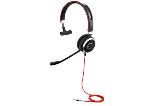 Jabra Mono headset ONLY for EVOLVE 40 UC with 3.5mm Jack (without USB Controller), headband, discret boomarm