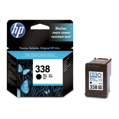 HP 338 oraiginal ink cartridge black standard capacity 11ml 450 pages 1-pack