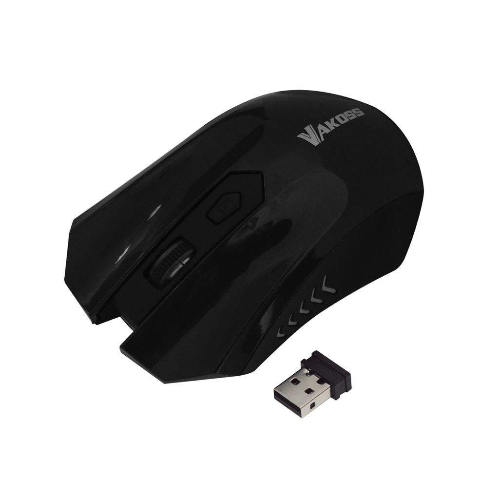 Vakoss Mysz bezprzewodowa TM-658UK optyczna 4 przyciski 1600dpi czarna