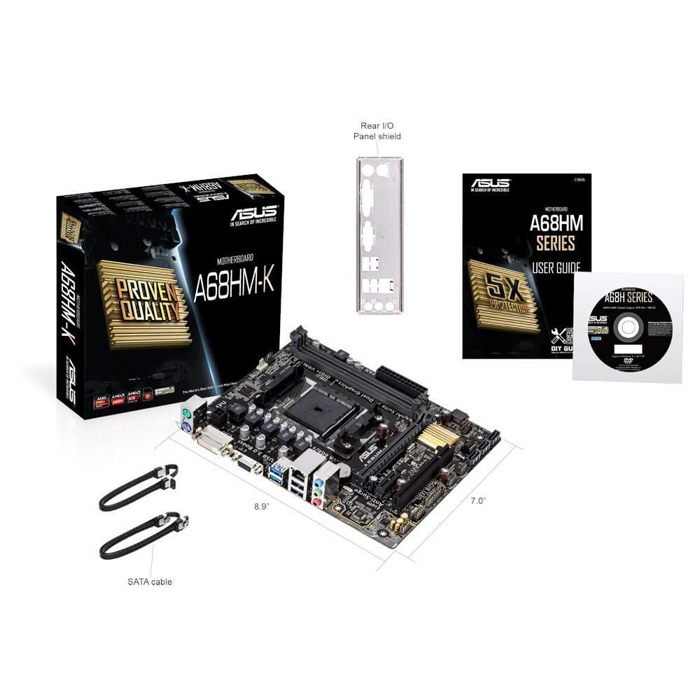 Asus Płyta główna A68HM-K Socket FM2 + N/A