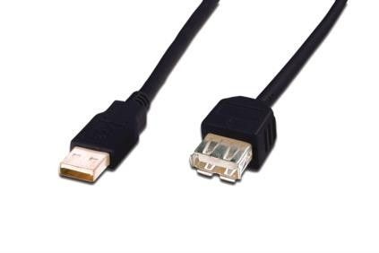 Assmann Kabel przedłużający USB 2.0 HighSpeed Typ USB A/USB A M/Ż 5m Czarny