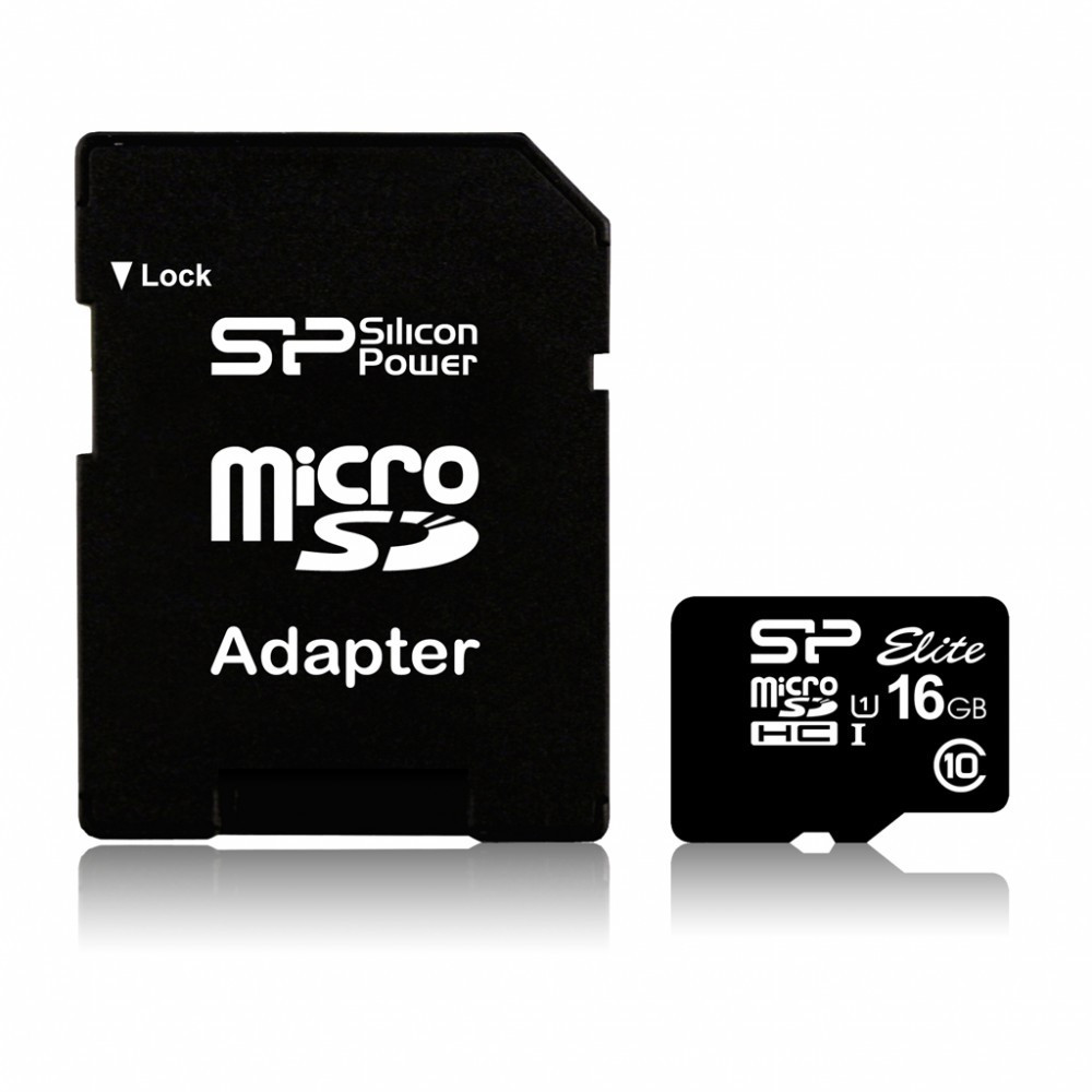Silicon-Power microSDHC 16GB CL10/UHS-1 40/15 MB/s Elite + adapter